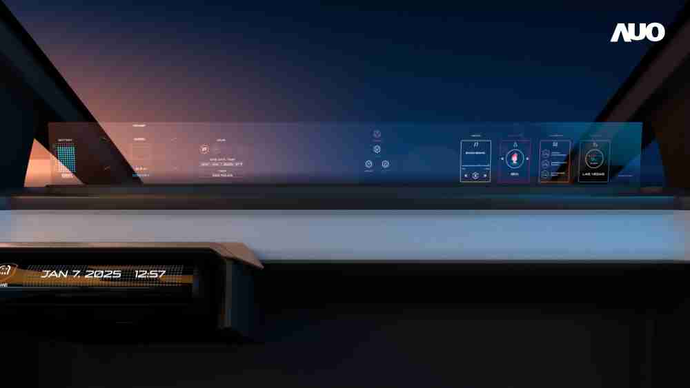 YAXIN111无界透明显示接口(Horizon Image Glass)透过车运算方案整合仪表板、、、中控台及副驾显示器，，，一体式全景呈现，，提供乘用者清晰的前方视野、、、、行车必要信息与娱乐功能